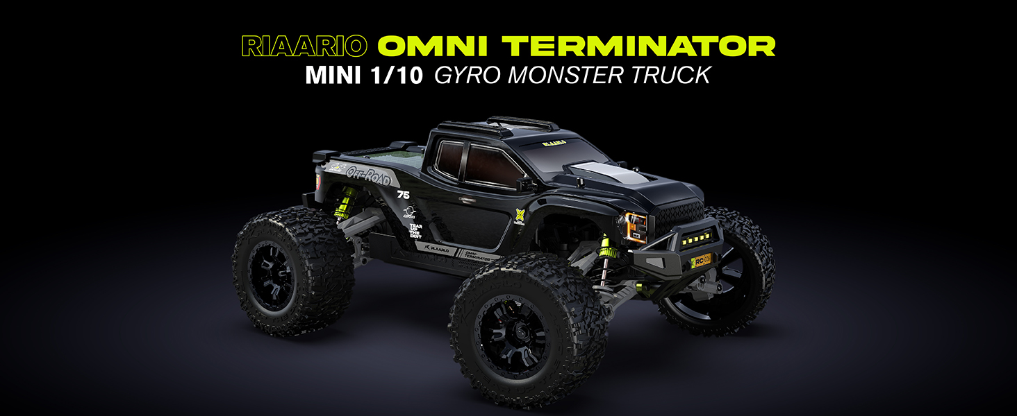 Amazon.com: RIAARIO 1/10 Brushless RC Cars, Monster Truck, 50+ MPH